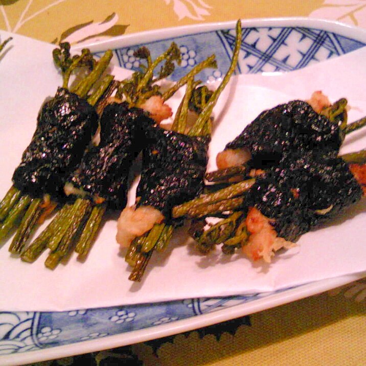 蕨の手芋・海苔巻天ぷら